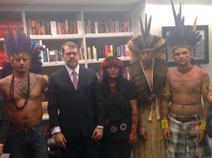 Lideranças indígenas reuniram com Dias Toffoli. Foto: Carolina Fasolo - Mobilização Nacional Indígena
