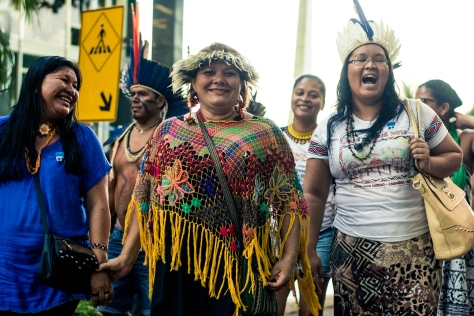 Durante visita ao STF, indigenas obtiveram vitória em votação de processo que julgava terra no MS. Tiago Miotto / MNI